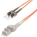 Snor MM DPX LC/PC-ST/PC 0,5 m 62,5/OM1 2x ø2mm Oransje