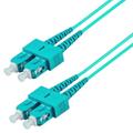 Snor MM DPX SC/PC-SC/PC 1,5 m 50/OM3 BIF 2x &#248;2mm Aqua