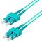 P-OM3-D3A-SCP-SCP-xx Fiberworks AS  Snor MM DPX SC/PC-SC/PC xx m 50/OM3 BIF 2x ø2mm Aqua