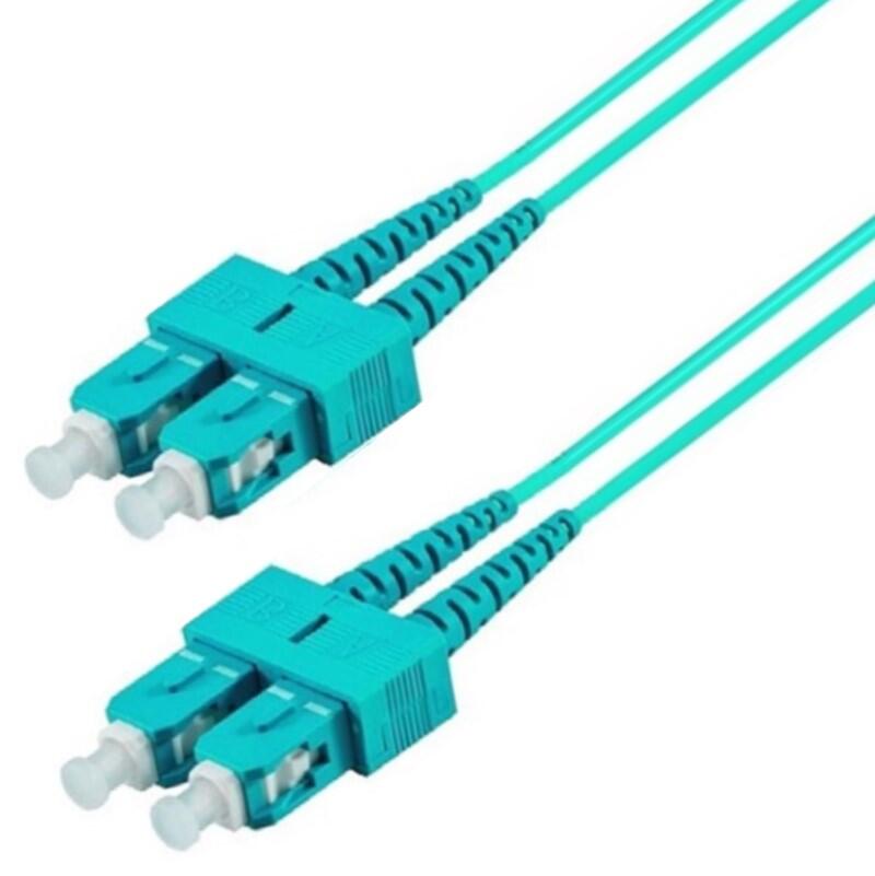 P-OM3-D3A-SCP-SCP-xx Fiberworks AS  Snor MM DPX SC/PC-SC/PC xx m 50/OM3 BIF 2x &#248;2mm Aqua