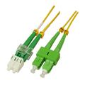 Snor SM DPX LC/APC-SC/APC 40 m 9/OS2 G.657.A2 2x &#248;2mm Gul