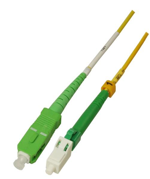 P-SM9-S2Y-SCA-LCA-xx Fiberworks AS  Snor SM SPX SC/APC-LC/APC xx m 9/OS2 G.657.A2 &#248;2mm Gul
