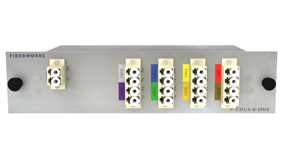 F-CMUX-8-MM6-4761-LP Fiberworks AS  Fiberworks 8 ch multimode CWDM Mux+Demux C47-C61, 62.5 &#181;m