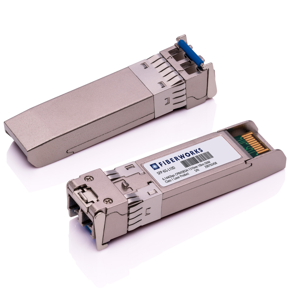 SFP, CPRI/OBSAI 6.144 Gbps, DDM, 10km 1310nm, 7dB, SM, Rugged - Fiberworks