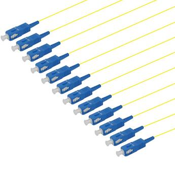 PT-SM9-T9Y-SCU-15-BP Fiberworks AS  Fiberhale SM SC/UPC 12-pakning, 1,5 m 9/OS2 G.657.A1, 900&#181;m fast kledning, Gul