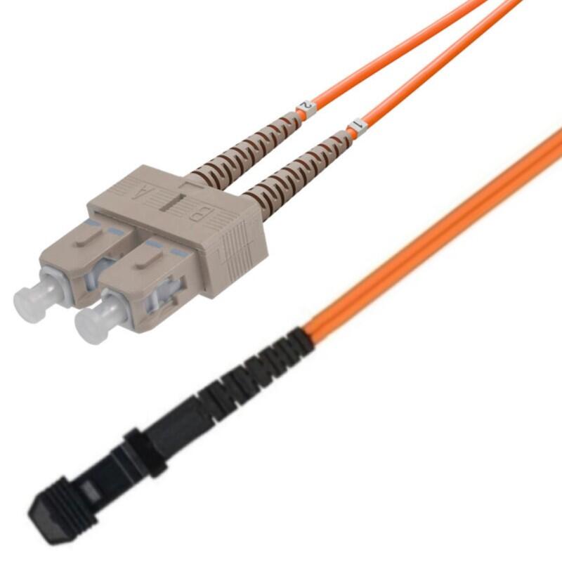 P-MM5-D2O-SCP-MTJ-xx Fiberworks AS  Snor MM DPX SC/PC-MTRJ(f)/PC xx m 50/OM2 2x ø2mm Oransje