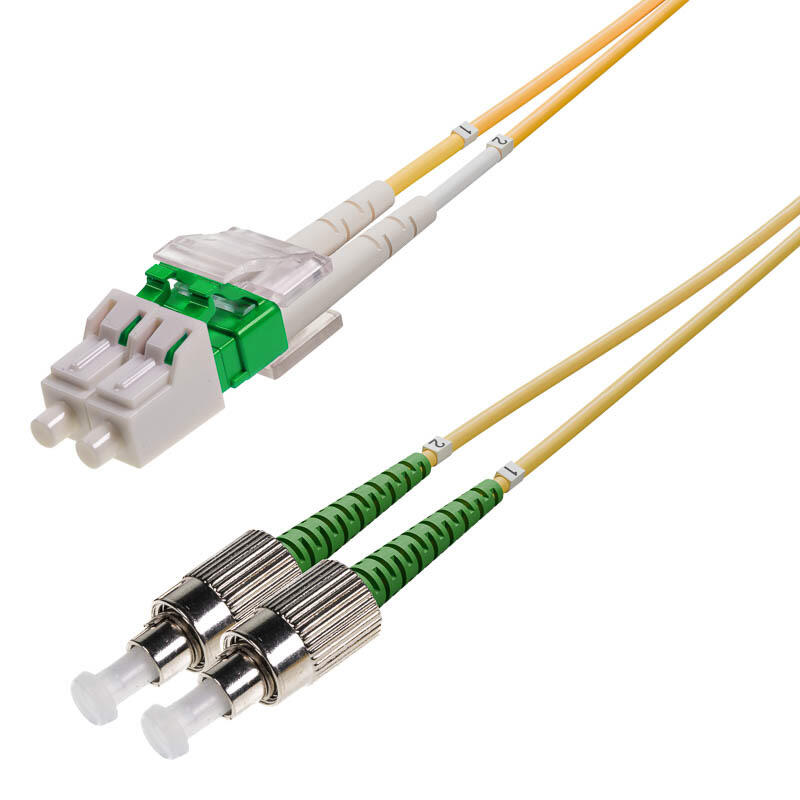 P-SM9-D2Y-FCA-LCA-xx Fiberworks AS  Snor SM DPX FC/APCR-LC/APC xx m 9/OS2 G.657.A2 2x ø2mm Gul