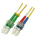 Snor SM DPX LC/APC-LC/UPC 1,5 m 9/OS2 G.657.A2 2x &#248;2mm Gul