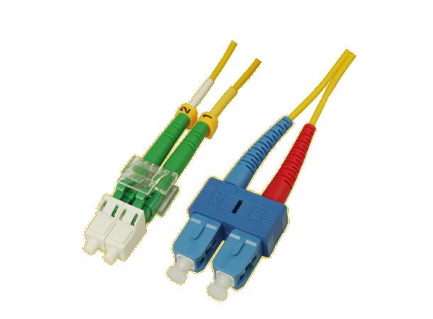 Snor SM DPX LC/APC-SC/UPC xx m 9/OS2 G.657.A2 2x ø2mm Gul 