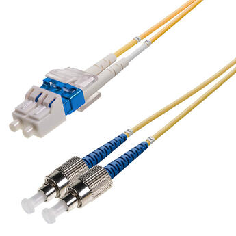 P-SM9-D2Y-LCU-FCU-xx Fiberworks AS  Snor SM DPX LC/UPC-FC/UPC xx m 9/OS2 G.657.A2 2x ø2mm Gul