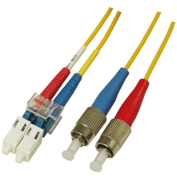 P-SM9-D2Y-LCU-FCU-xx Fiberworks AS  Snor SM DPX LC/UPC-FC/UPC xx m 9/OS2 G.657.A2 2x &#248;2mm Gul