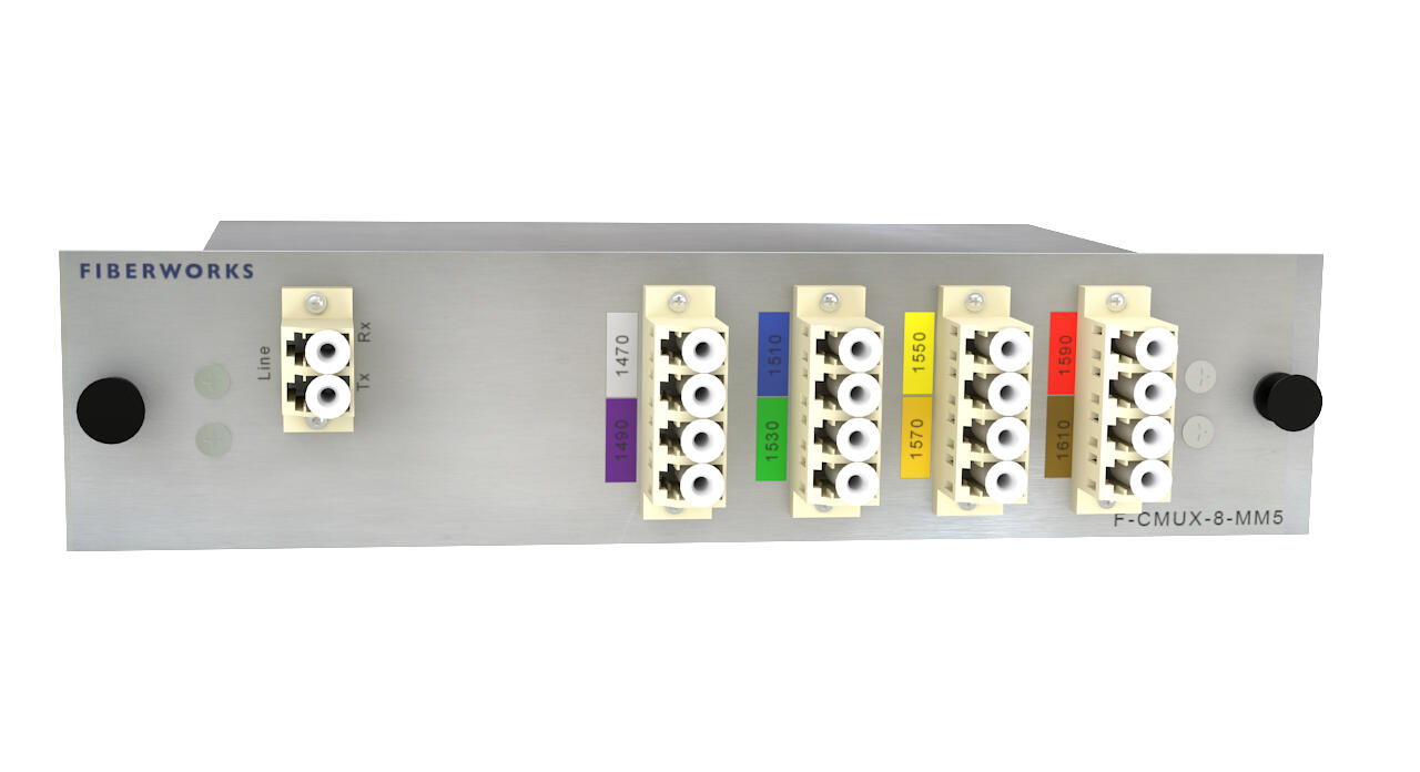 F-CMUX-8-MM5-4761-LP Fiberworks AS  Fiberworks 8 ch multimode CWDM Mux+Demux C47-C61, 50 &#181;m