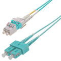 Snor MM DPX LC/PC-SC/PC 1 m 50/OM3 BIF 2x ø2mm Aqua