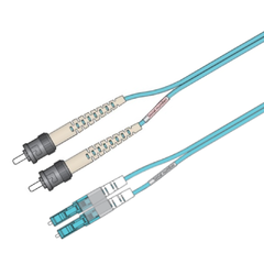Snor MM DPX LC/PC-ST/PC xx m 50/OM3 BIF 2x &#248;2mm Aqua
