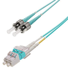 Snor MM DPX LC/PC-ST/PC xx m 50/OM3 BIF 2x ø2mm Aqua