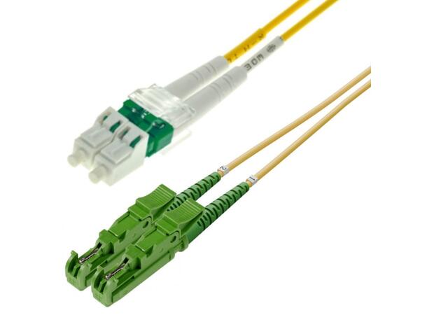 Snor SM DPX E2000/APC-LC/APC xx m 9/OS2 G.657.A2 2x ø2mm Gul 