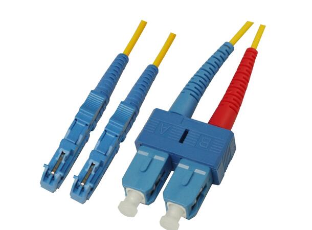 Snor SM DPX E2000/UPC-SC/UPC xx m 9/OS2 G.657.A2 2x ø2mm Gul 