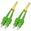 Snor SM DPX SC/APC-SC/APC  25 m 9/OS2 G.657.A2 2x &#248;2mm Gul