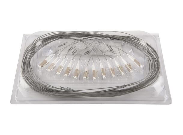 Fiberhale MM LC/PC 12-pakning 1,5 m 62,5/OM1, 900µm fast kledning, Grå 