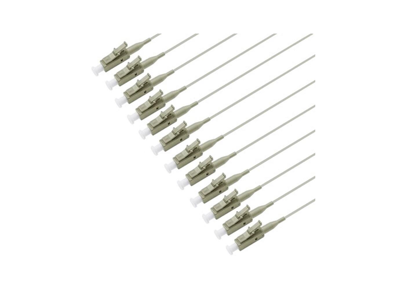 PT-MM6-T9G-LCP-15-BP Fiberworks AS  Pigtail MM LC/PC 12-pack blister 1,5 m 62,5/OM1, 900µm tight buffer,  Grey