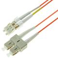Snor MM DPX LC/PC-SC/PC 1 m 50/OM2 2x &#248;2mm Oransje