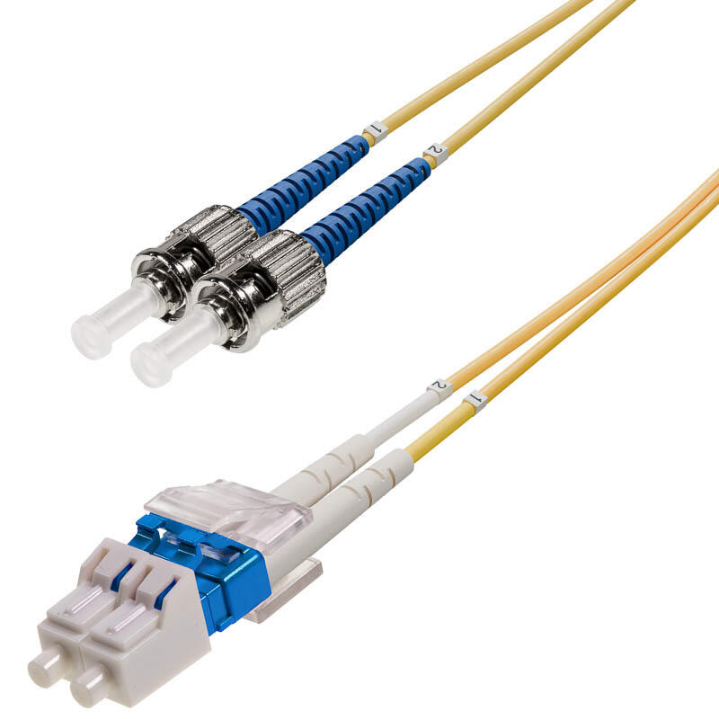 P-SM9-D2Y-LCU-STU-xx Fiberworks AS  Snor SM DPX LC/UPC-ST/UPC xx m 9/OS2 G.657.A2 2x ø2mm Gul