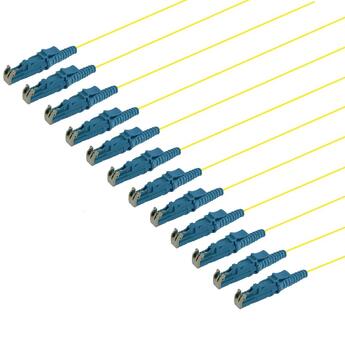 PT-SM9-T9Y-E2U-15-BP Fiberworks AS  Pigtail SM E2000/UPC 12-pack blist 1,5 m G.657.A2, 900µm tight buffer Yellow