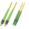 Snor SM DPX FC/APCR-LC/APC 20 m 9/OS2 G.657.A2 2x &#248;2mm Gul
