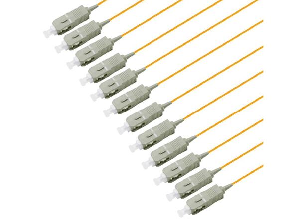 Fiberhale MM SC/PC 12-pakning 1,5 m 50/OM2, 900µm fast kledning, Oransje 