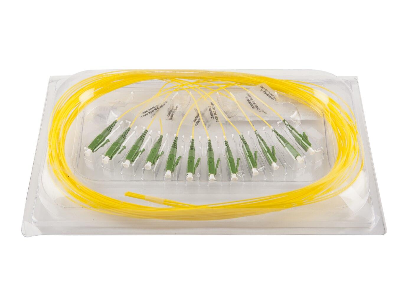 PT-SM9-T9Y-LCA-15-BP Fiberworks AS  Fiberhale SM LC/APC 12-pakning 1,5 m 9/OS2 G.657.A1, 900&#181;m fast kledning, Gul