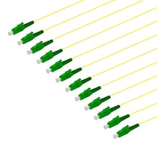Fiberhale SM LC/APC 12-pakning 1,5 m 9/OS2 G.657.A1, 900&#181;m fast kledning, Gul