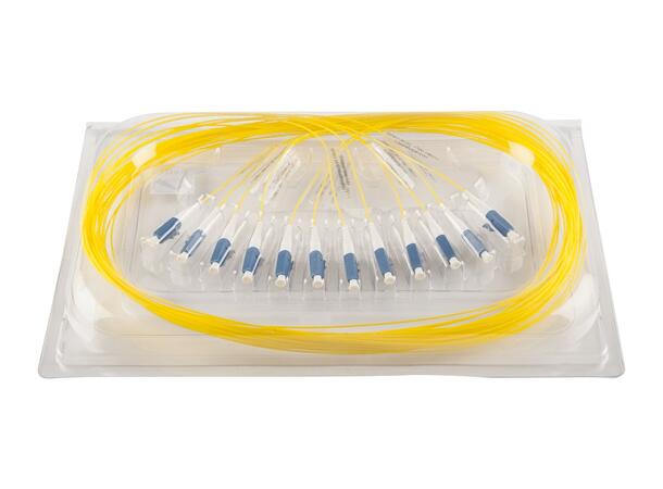 Fiberhale SM LC/UPC 12-pakning 1,5 m 9/OS2 G.657.A1, 900µm fast kledning, Gul 