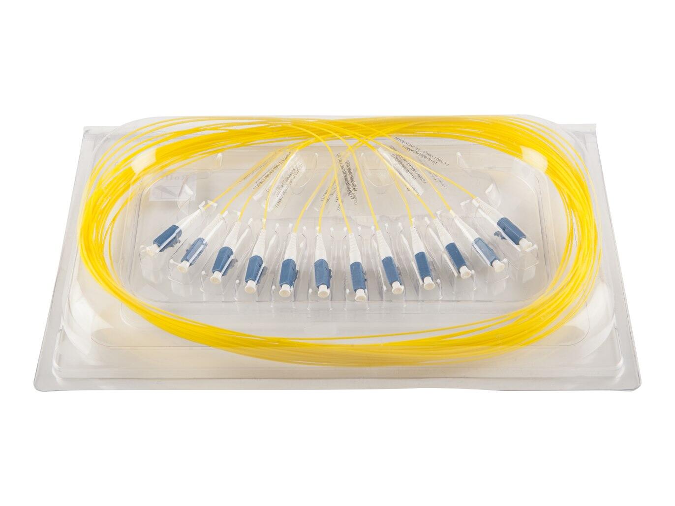 PT-SM9-T9Y-LCU-15-BP Fiberworks AS  Fiberhale SM LC/UPC 12-pakning 1,5 m 9/OS2 G.657.A1, 900&#181;m fast kledning, Gul