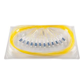 Fiberhale SM LC/UPC 12-pakning 1,5 m 9/OS2 G.657.A1, 900&#181;m fast kledning, Gul