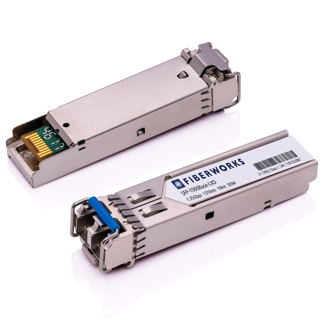 SFP-1000Base-LXD-I Fiberworks AS 90Y9424 SFP, 1.25 Gbps GigE, DDM, 10km 1310nm, 10dB, SM/MM, IBM / Blade Network