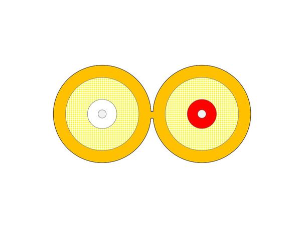 Snor MM DPX SC/PC-ST/PC 40 m 62,5/OM1 2x ø2mm Oransje 
