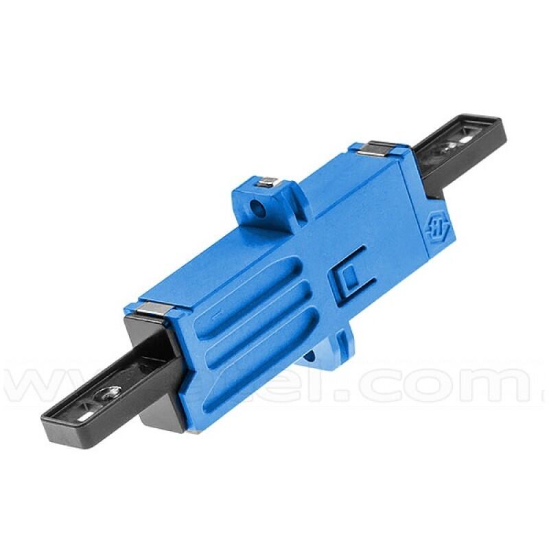 ADA-E2UBLUE-25 Fiberworks AS  Adapter SM E2000-SPX Blue With flange, screw mount, Zr. sleeve
