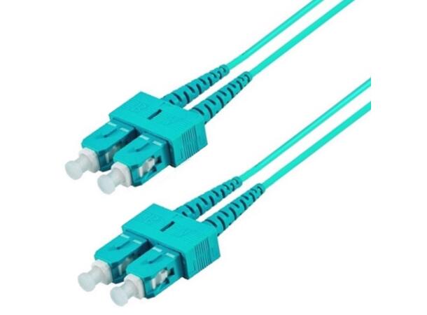 Snor MM DPX SC/PC-SC/PC 30 m 50/OM3 BIF 2x ø2mm Aqua 