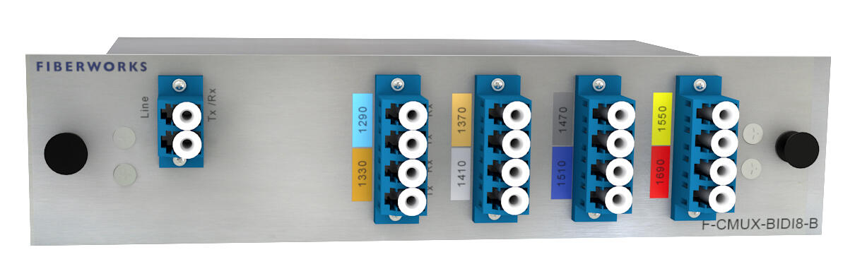 F-CMUX-BIDI8-B-LL-LU Fiberworks AS  Fiberworks 8 ch. CWDM BiDi Mux/Demux Low Loss, Single fiber, LC/UPC, B-side