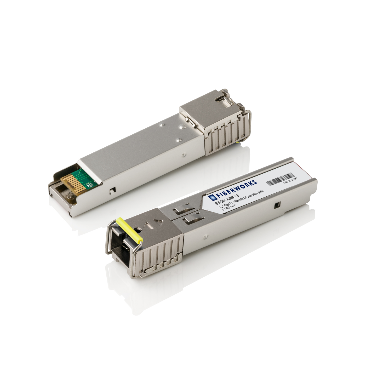 SFP-GE-20SC-53-RGD Fiberworks AS  SFP BiDi, 1.25Gbps GigE, SM, 20km,I-temp TX1550/RX1310nm, 14dB, SC