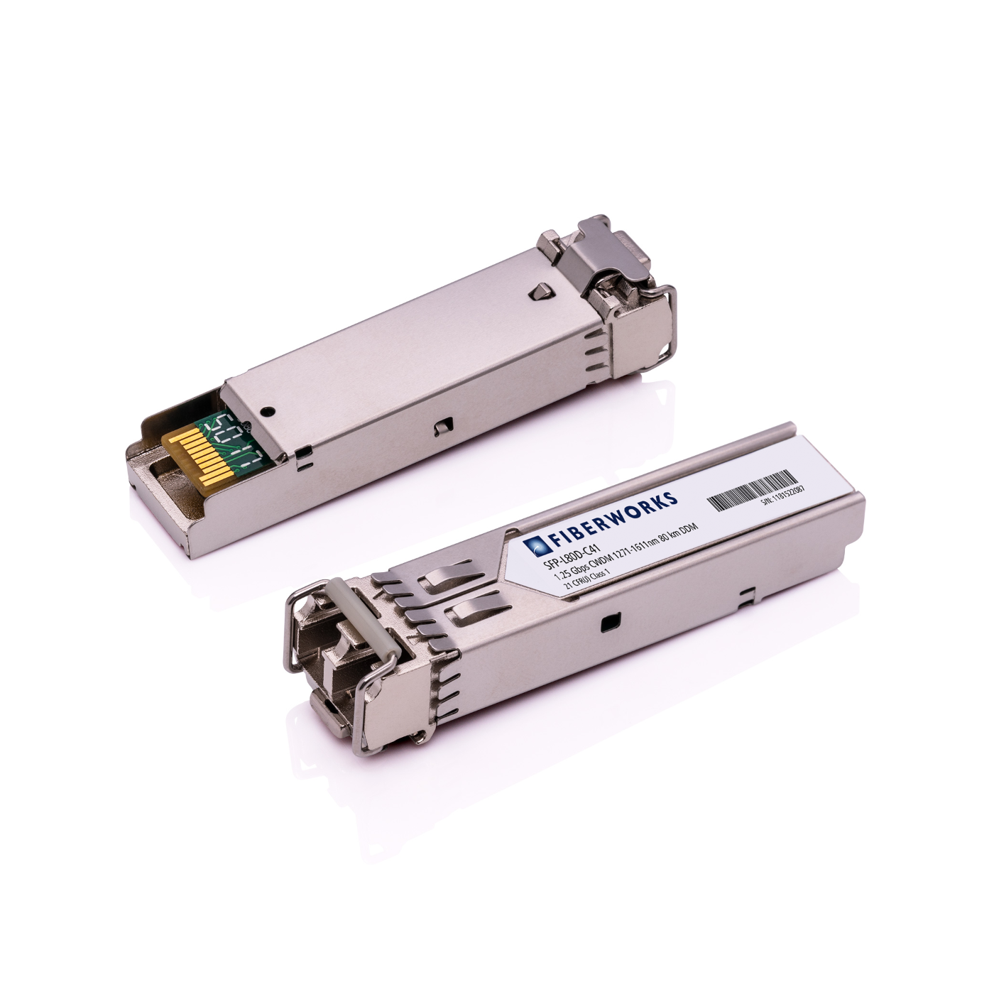 SFP-L80D-C41-EN Fiberworks AS RDH90120/41422 SFP, 1.25 Gbps GigE, DDM, 80km CWDM 1411 nm, 24dB, SM/MM, Ericsson