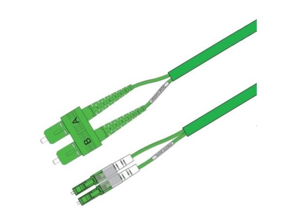 Snor MM DPX LC/PC-SC/PC xx m 50/OM5 BIF 2x ø2mm Lime Grønn