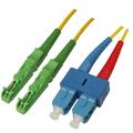 Snor SM DPX E2000/APC-SC/UPC 2 m 9/OS2 G.657.A2 2x &#248;2mm Gul