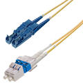 Snor SM DPX E2000/UPC-LC/UPC 1,5 m 9/OS2 G.657.A2 2x ø2mm Gul