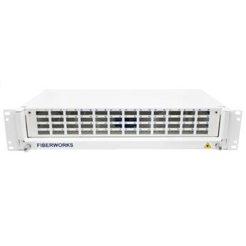SP-FP20-48SCD-EMPTY Fiberworks AS  19&quot;/ETSI 2U panel for 48 SC-DPX (96F) Teleskopskinner, med installasjonssett