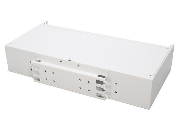 19"/ETSI 2U panel for 48 SC-DPX (96F) Teleskopskinner, med installasjonssett 