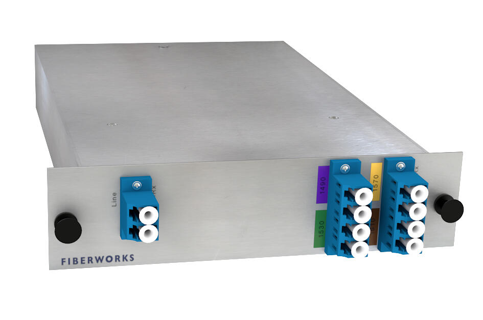 F-CMUX-BIDI4-A-LGX2 Fiberworks AS  Fiberworks 4ch. CWDM BiDi Mux/Demux LGX2 Single fiber, LC/UPC, A-side