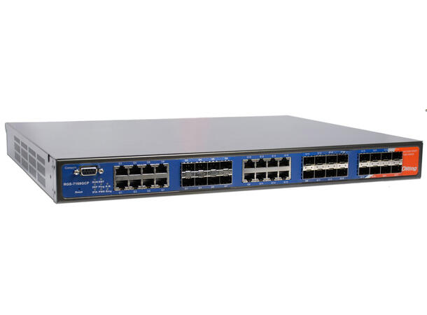 ORing GigE 16x SFP/RJ45 + 8x SFP, AC Rackmount Switch, Single AC Power