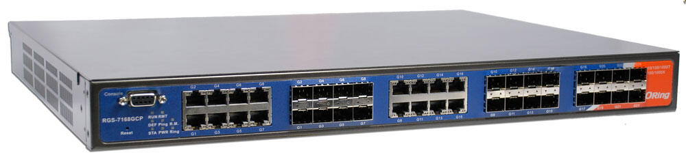 ORING-RGS-9168GCP ORing Industrial Networking Corp. RGS-9168GCP-EU ORing GigE 16x SFP/RJ45 + 8x SFP, AC Rackmount Switch, Single AC Power