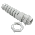 PG nippel med spiral og mutter M20. For 6-12mm kabel.